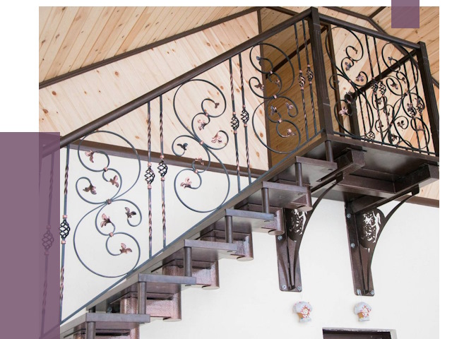 Кованые лестницы в Батайске от 78944 руб. под ключ