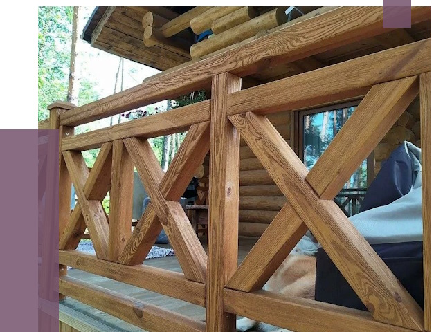 Деревянные перила под ключ в Батайске от 7591 руб. 