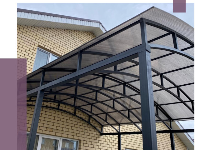 Монтаж козырьков в Батайске от 11386 руб. | ПРОЛЁТ-Бтс