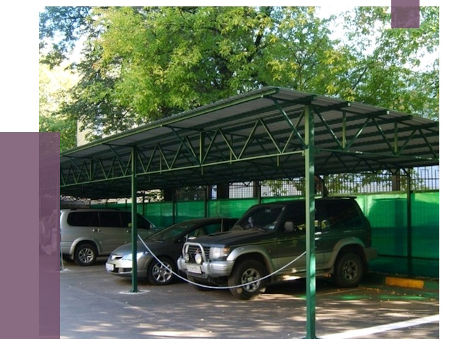 Навесы для парковки в Батайске от 79450 руб. заказать | ПРОЛЁТ-Бтс