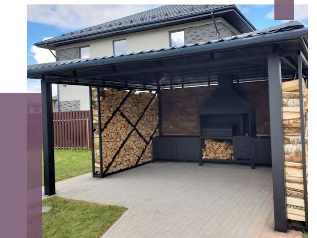 Навесы для барбекю в Батайске от 12601 руб. под ключ | ПРОЛЁТ-Бтс