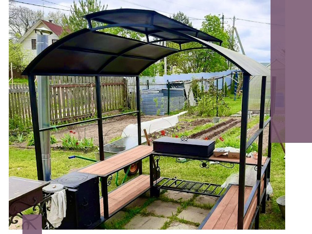 Навесы для барбекю в Батайске: изготовление, монтаж и демонтаж