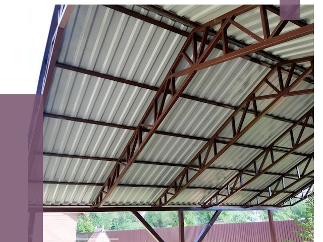 Навесы из профнастила в Батайске от 7287 руб. | ПРОЛЁТ-Бтс