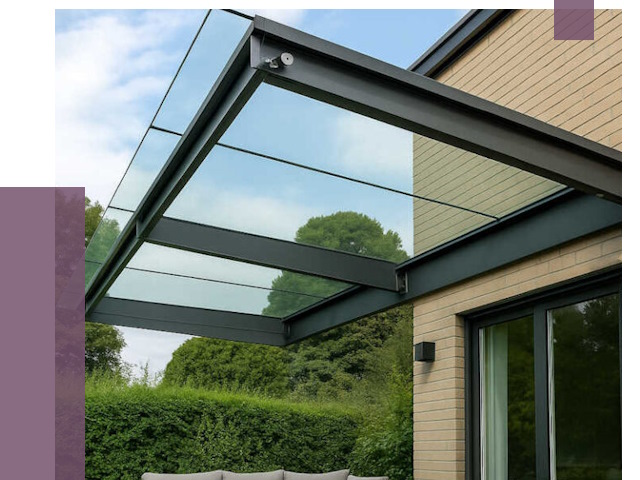 Стеклянные навесы и козырьки в Батайске от 12145 руб.