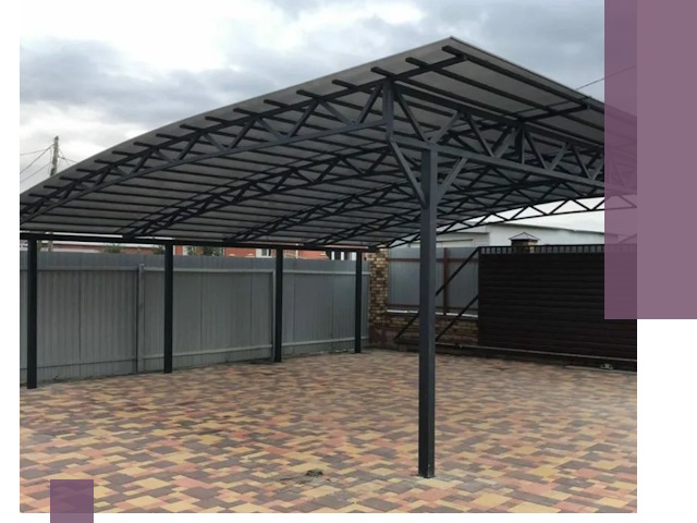 Металлические навесы под ключ в Батайске — изготовление и монтаж