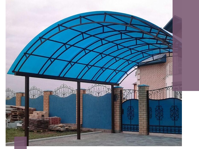 Арочные навесы под ключ в Батайске — изготовление и монтаж