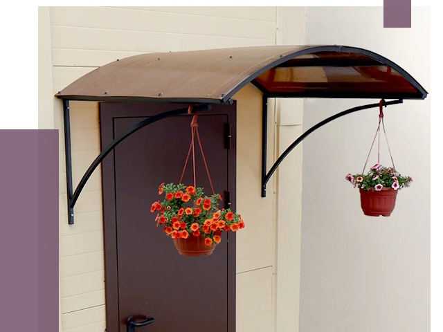 Козырьки над входом в Батайске от 14675 руб.  | ПРОЛЁТ-Бтс