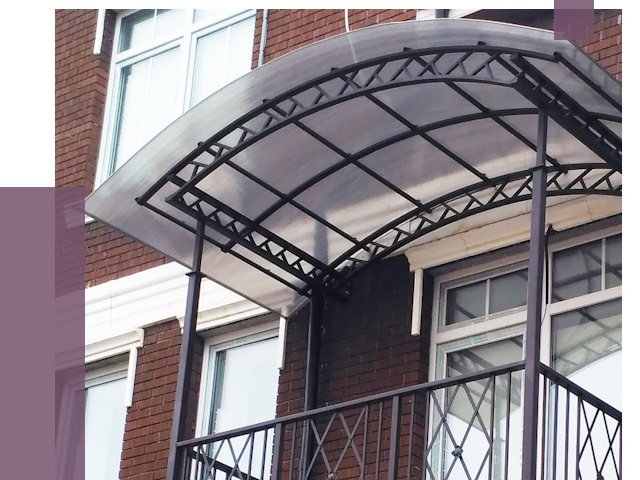 Козырьки над балконом в Батайске от 8552 руб.  | ПРОЛЁТ-Бтс