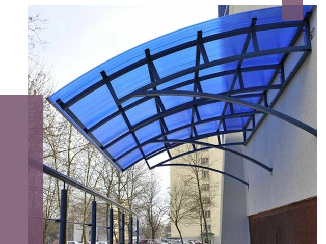 Козырьки из поликарбоната в Батайске от 4251 руб. под ключ | ПРОЛЁТ-Бтс