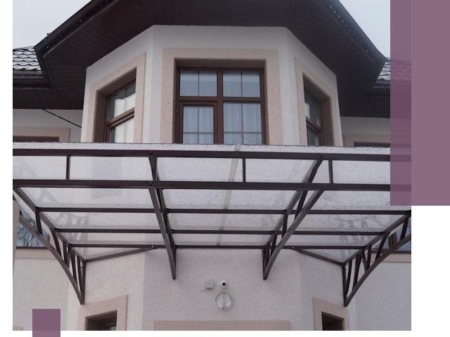 Козырьки из поликарбоната под ключ в Батайске