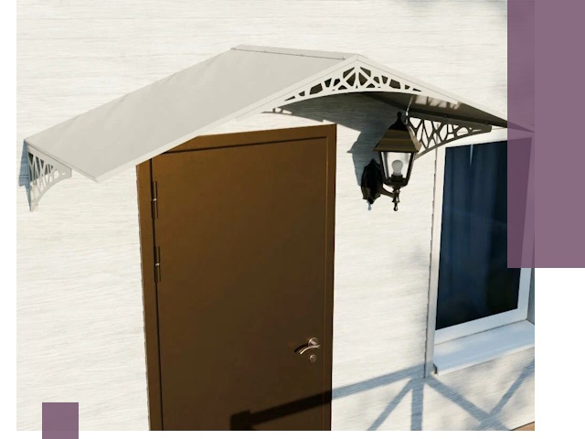 Металлические козырьки на входы и террасы в Батайске