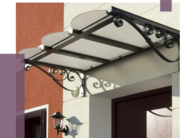 Односкатные козырьки в Батайске от 8299 руб.  | ПРОЛЁТ-Бтс