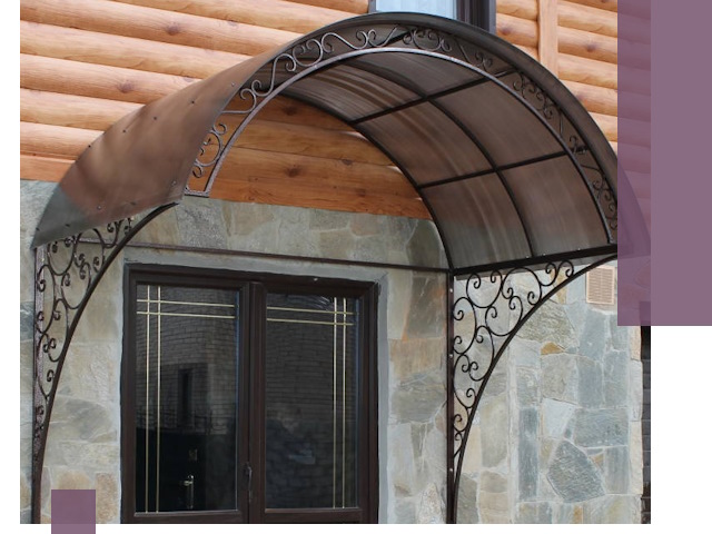 Арочные козырьки под ключ в Батайске: изготовление и монтаж