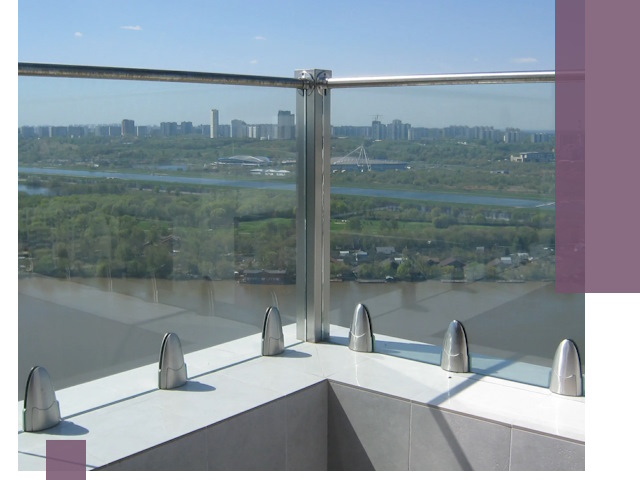 Стеклянные парапеты премиум класса в Батайске для домов и бизнесов