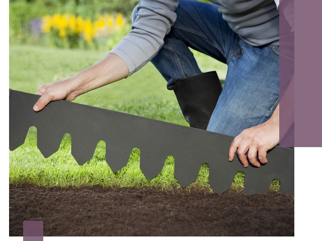 Металлические бордюры для газона в Батайске — изготовление и монтаж